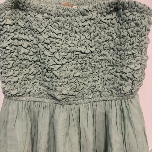 Hem & Thread Kids Mint Green Textured Dress - Picture 3 of 3